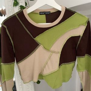 Cropped “inside out” longsleeve